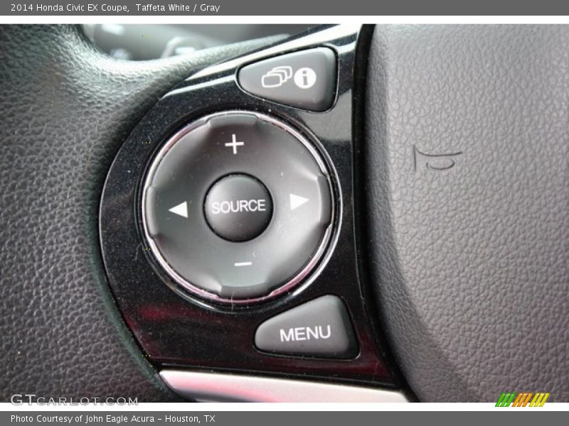 Taffeta White / Gray 2014 Honda Civic EX Coupe