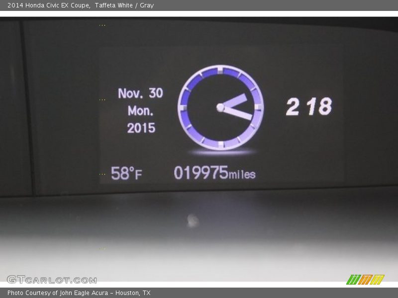 Taffeta White / Gray 2014 Honda Civic EX Coupe