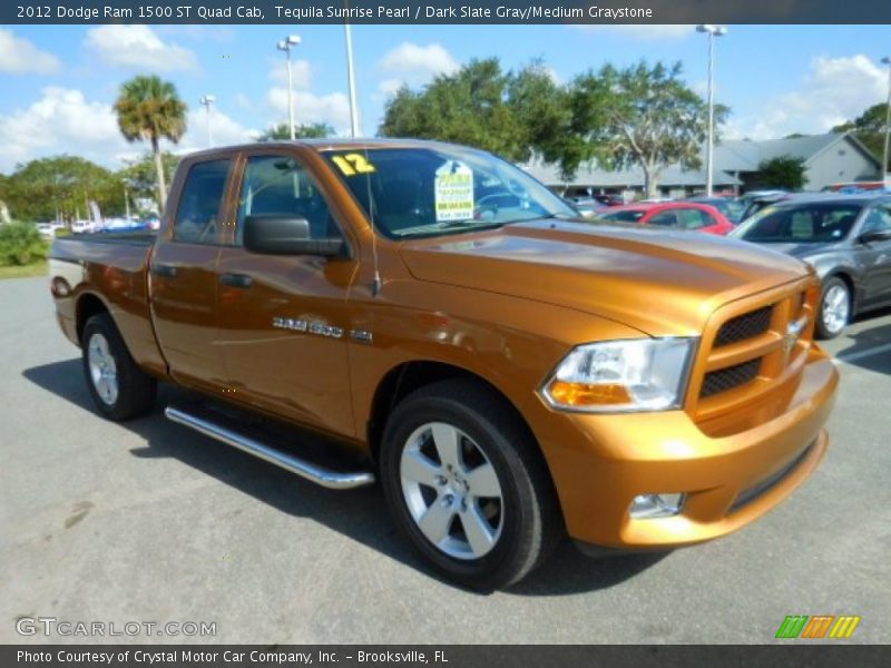 Tequila Sunrise Pearl / Dark Slate Gray/Medium Graystone 2012 Dodge Ram 1500 ST Quad Cab