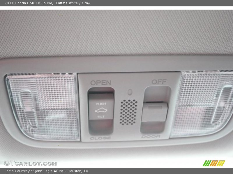 Taffeta White / Gray 2014 Honda Civic EX Coupe