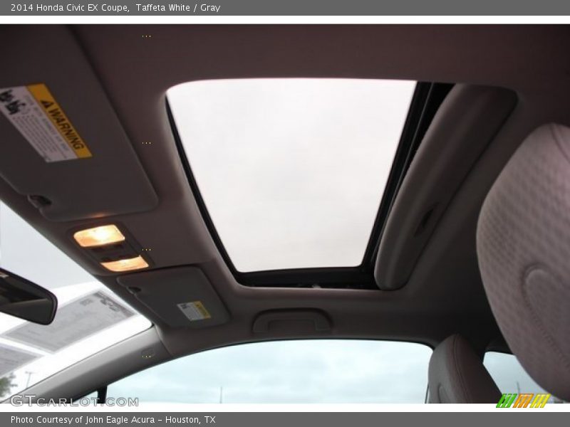 Taffeta White / Gray 2014 Honda Civic EX Coupe