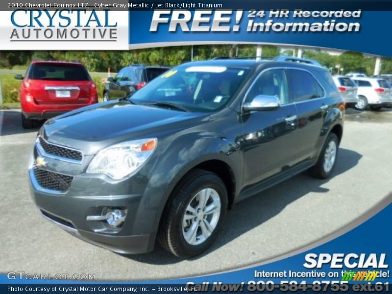 Cyber Gray Metallic / Jet Black/Light Titanium 2010 Chevrolet Equinox LTZ