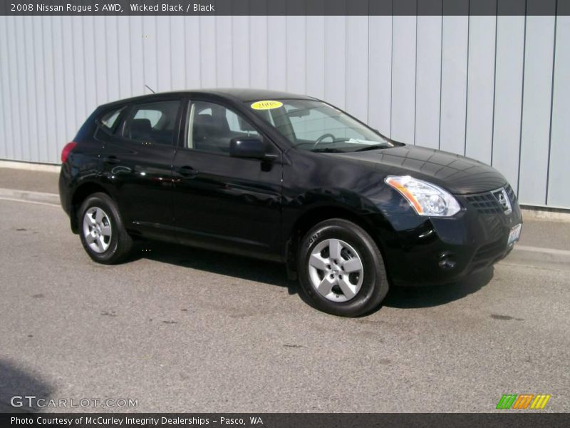 Wicked Black / Black 2008 Nissan Rogue S AWD