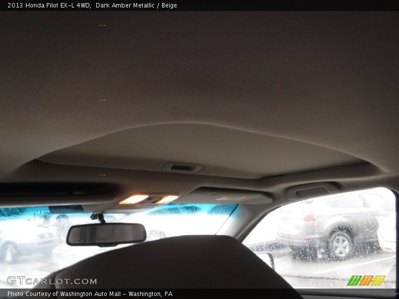 Dark Amber Metallic / Beige 2013 Honda Pilot EX-L 4WD