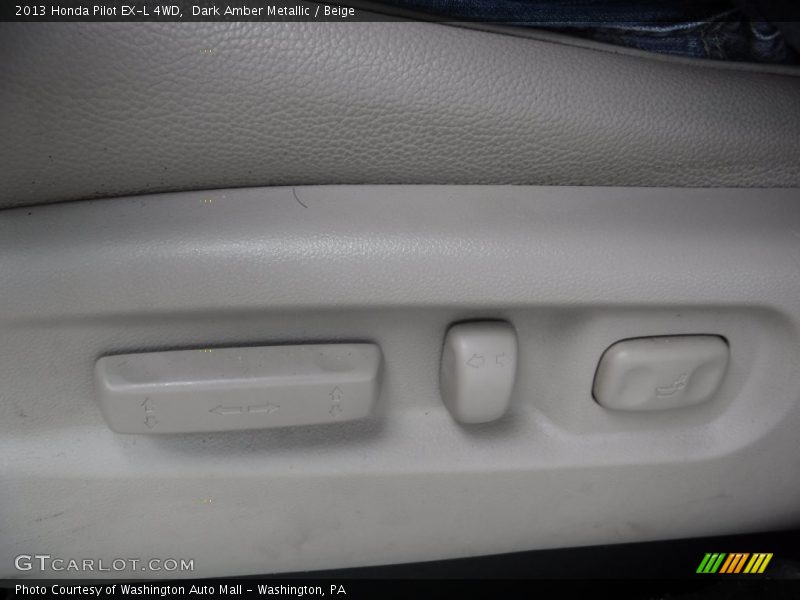 Dark Amber Metallic / Beige 2013 Honda Pilot EX-L 4WD