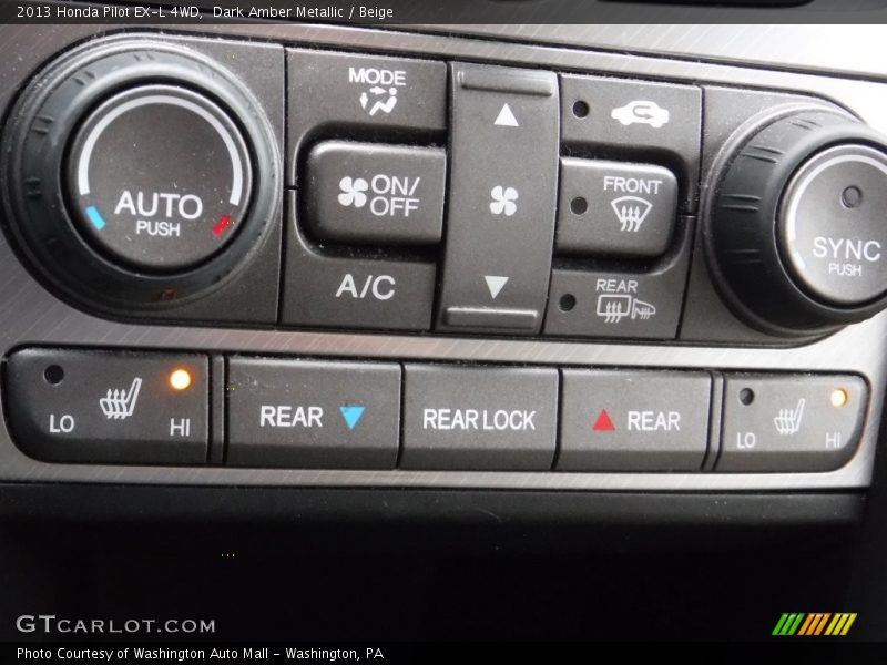 Dark Amber Metallic / Beige 2013 Honda Pilot EX-L 4WD