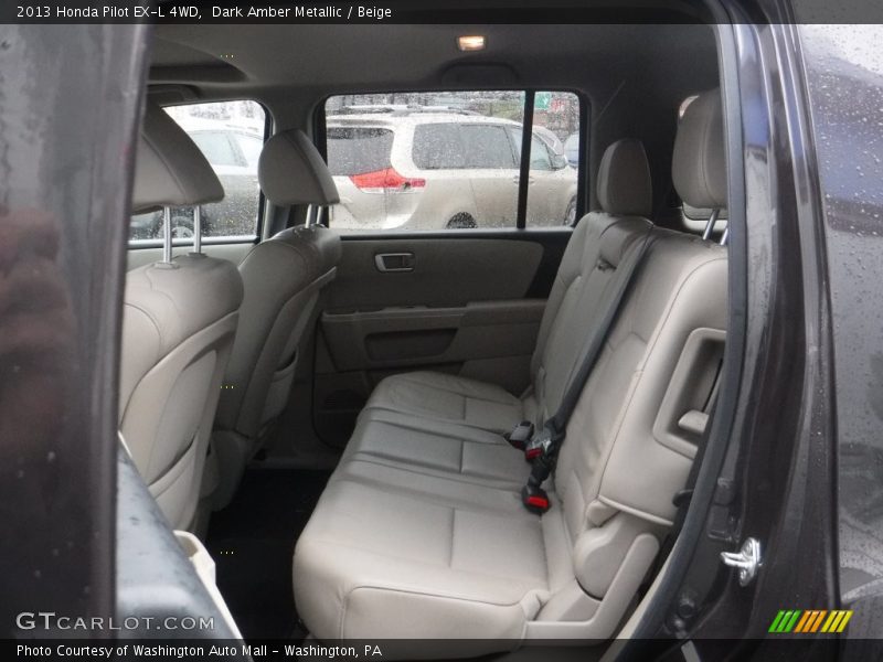 Dark Amber Metallic / Beige 2013 Honda Pilot EX-L 4WD