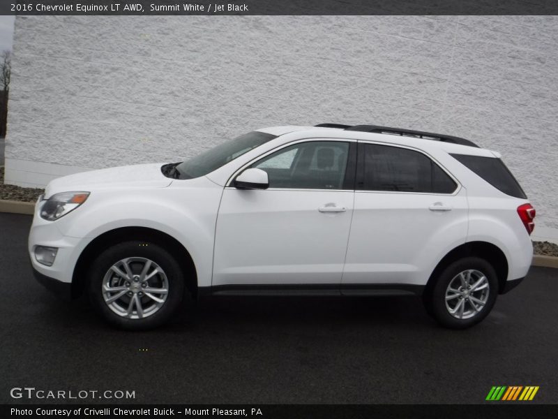 Summit White / Jet Black 2016 Chevrolet Equinox LT AWD