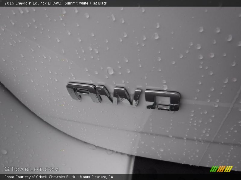 Summit White / Jet Black 2016 Chevrolet Equinox LT AWD