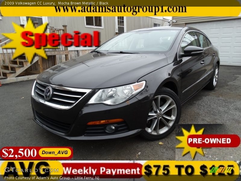 Mocha Brown Metallic / Black 2009 Volkswagen CC Luxury
