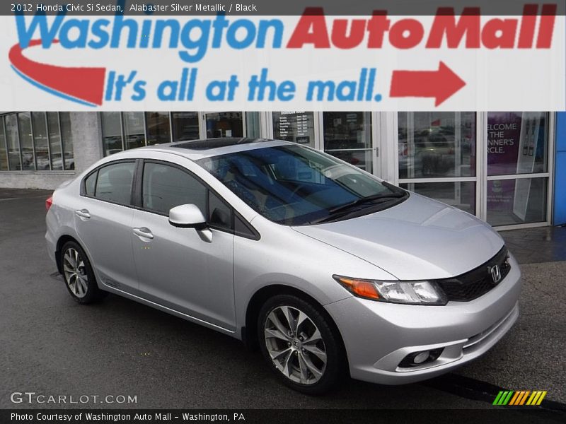 Alabaster Silver Metallic / Black 2012 Honda Civic Si Sedan