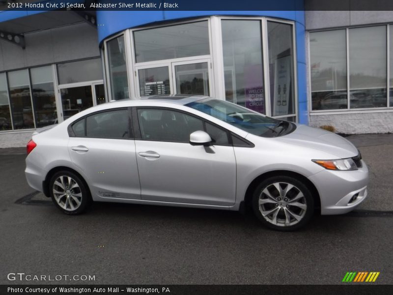 Alabaster Silver Metallic / Black 2012 Honda Civic Si Sedan