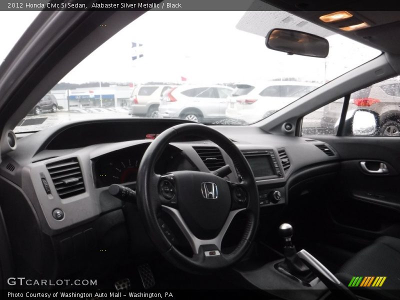 Alabaster Silver Metallic / Black 2012 Honda Civic Si Sedan