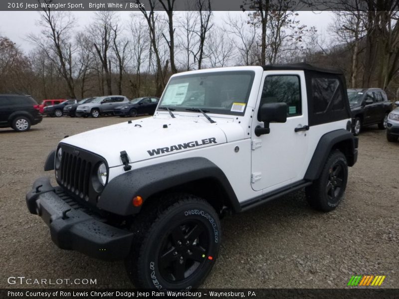 Bright White / Black 2016 Jeep Wrangler Sport