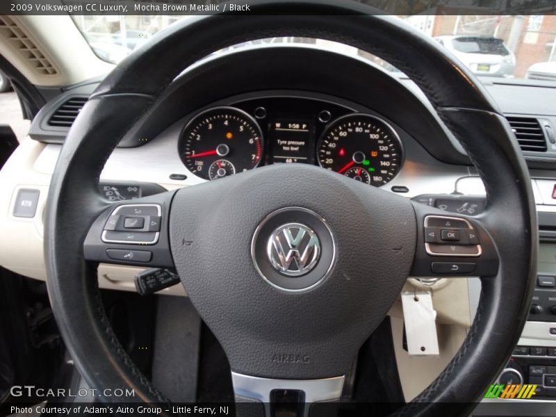 Mocha Brown Metallic / Black 2009 Volkswagen CC Luxury
