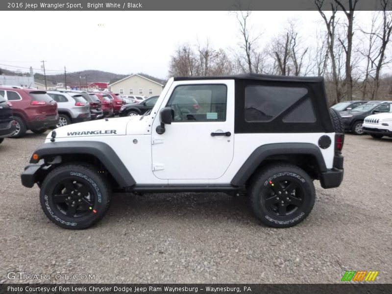 Bright White / Black 2016 Jeep Wrangler Sport