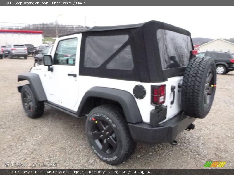 Bright White / Black 2016 Jeep Wrangler Sport