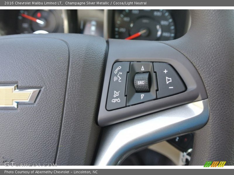 Champagne Silver Metallic / Cocoa/Light Neutral 2016 Chevrolet Malibu Limited LT