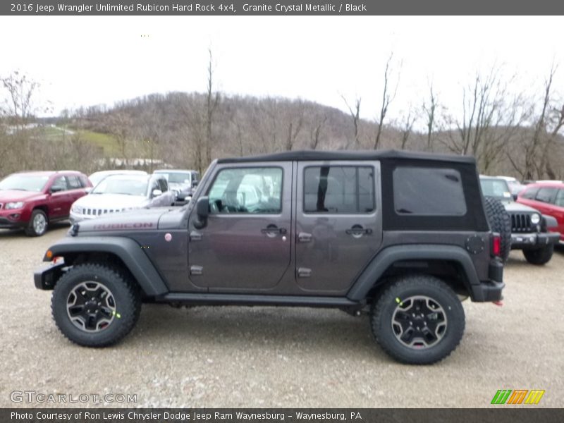 Granite Crystal Metallic / Black 2016 Jeep Wrangler Unlimited Rubicon Hard Rock 4x4