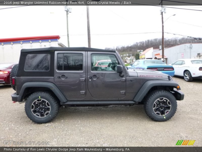 Granite Crystal Metallic / Black 2016 Jeep Wrangler Unlimited Rubicon Hard Rock 4x4