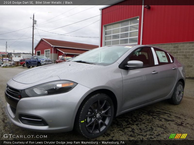Billet Silver Metallic / Black 2016 Dodge Dart SE