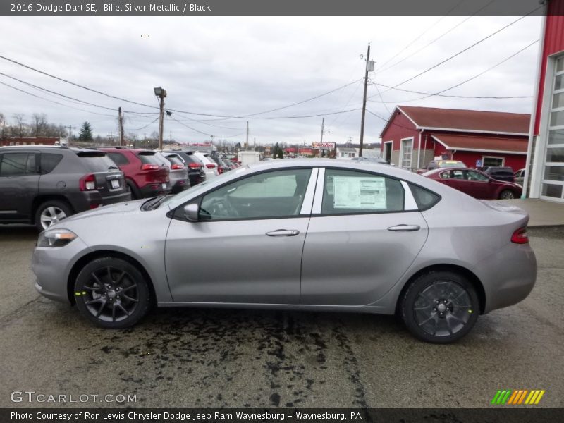 Billet Silver Metallic / Black 2016 Dodge Dart SE