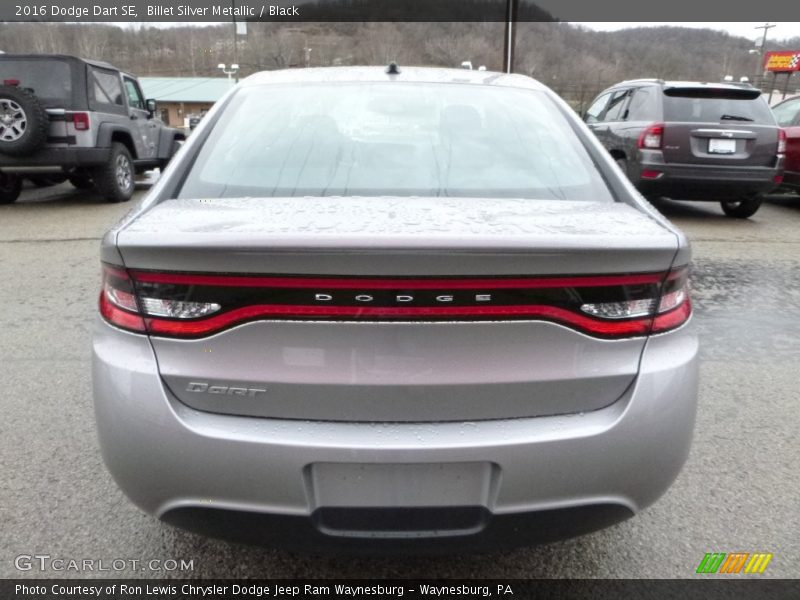 Billet Silver Metallic / Black 2016 Dodge Dart SE