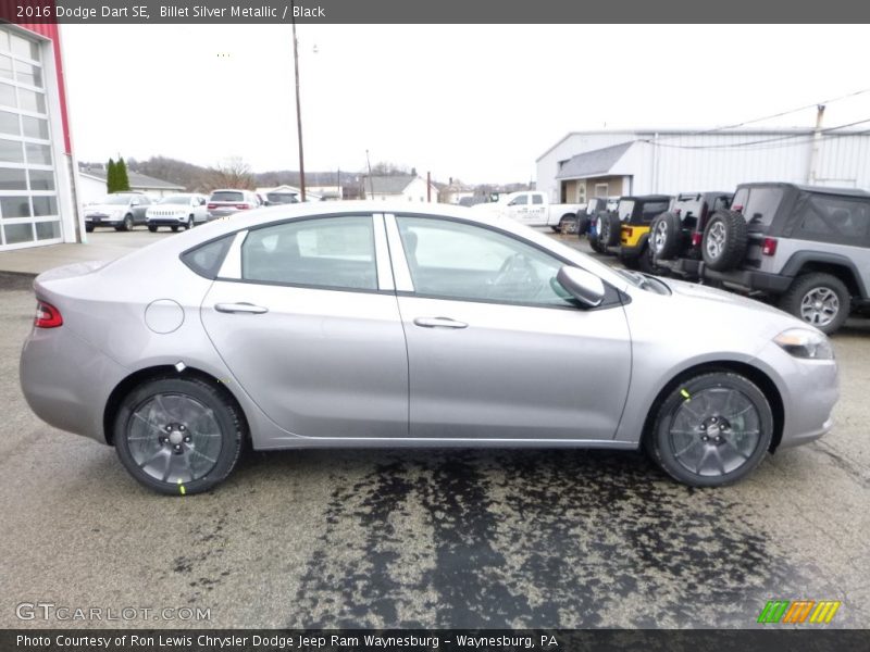 Billet Silver Metallic / Black 2016 Dodge Dart SE