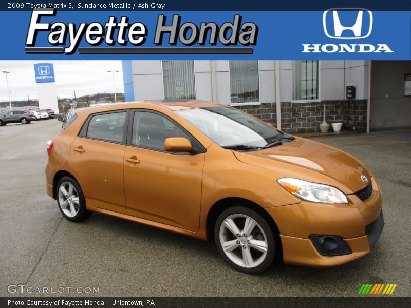 Sundance Metallic / Ash Gray 2009 Toyota Matrix S