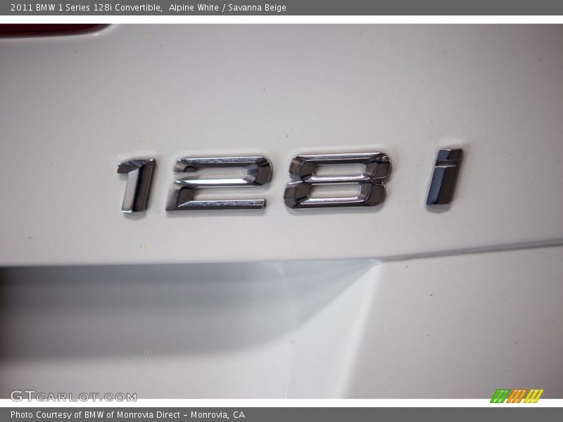 Alpine White / Savanna Beige 2011 BMW 1 Series 128i Convertible