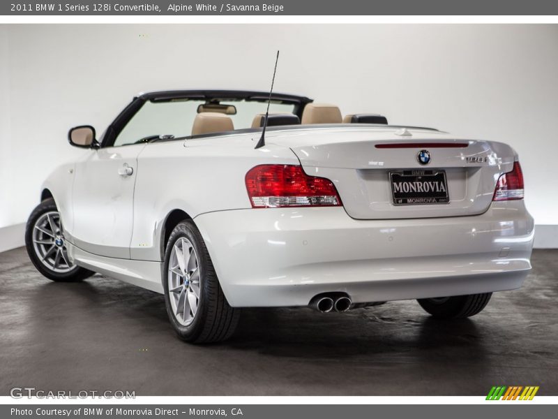 Alpine White / Savanna Beige 2011 BMW 1 Series 128i Convertible