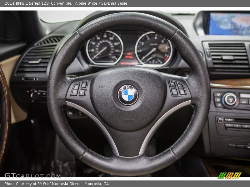 Alpine White / Savanna Beige 2011 BMW 1 Series 128i Convertible