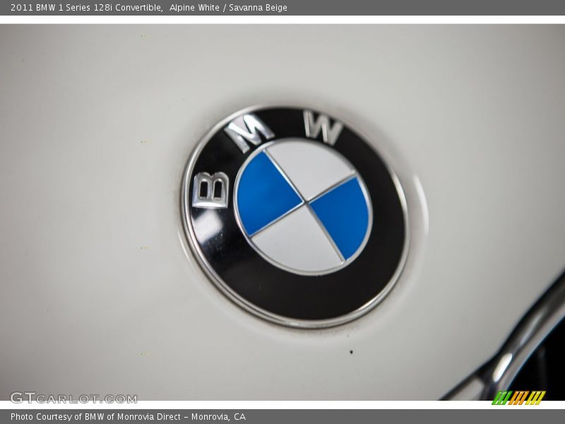 Alpine White / Savanna Beige 2011 BMW 1 Series 128i Convertible