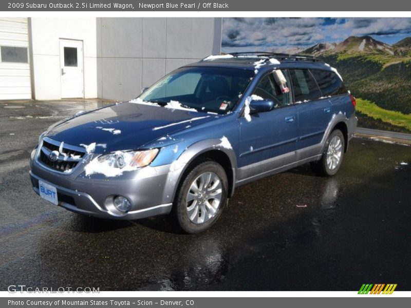 Newport Blue Pearl / Off Black 2009 Subaru Outback 2.5i Limited Wagon