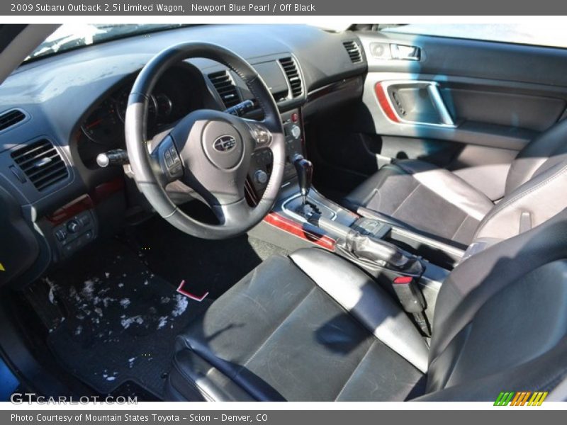 Newport Blue Pearl / Off Black 2009 Subaru Outback 2.5i Limited Wagon