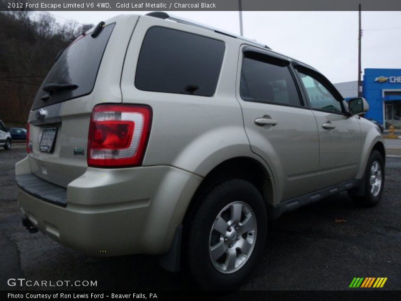 Gold Leaf Metallic / Charcoal Black 2012 Ford Escape Limited V6 4WD