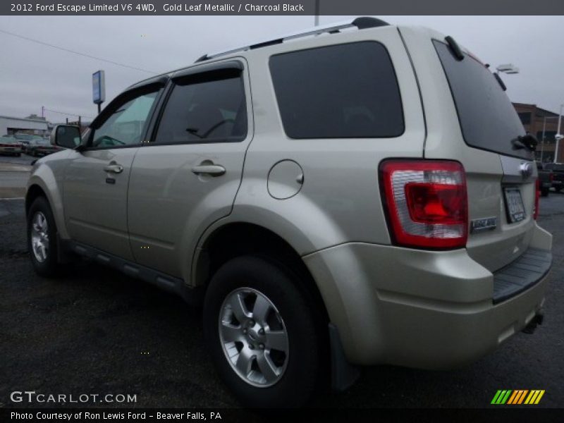 Gold Leaf Metallic / Charcoal Black 2012 Ford Escape Limited V6 4WD