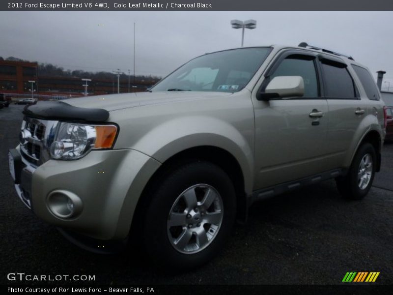 Gold Leaf Metallic / Charcoal Black 2012 Ford Escape Limited V6 4WD