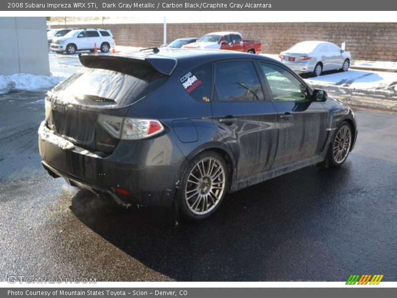 Dark Gray Metallic / Carbon Black/Graphite Gray Alcantara 2008 Subaru Impreza WRX STi