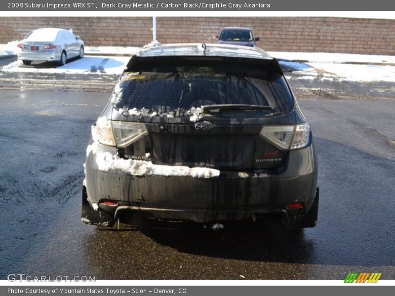 Dark Gray Metallic / Carbon Black/Graphite Gray Alcantara 2008 Subaru Impreza WRX STi