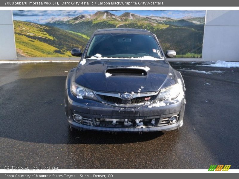 Dark Gray Metallic / Carbon Black/Graphite Gray Alcantara 2008 Subaru Impreza WRX STi