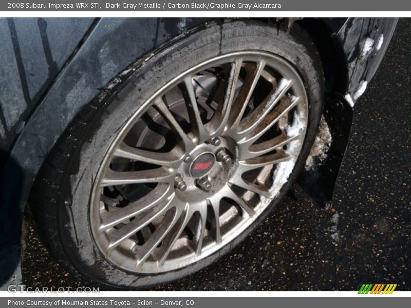 Dark Gray Metallic / Carbon Black/Graphite Gray Alcantara 2008 Subaru Impreza WRX STi