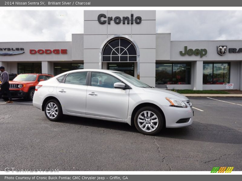 Brilliant Silver / Charcoal 2014 Nissan Sentra SV