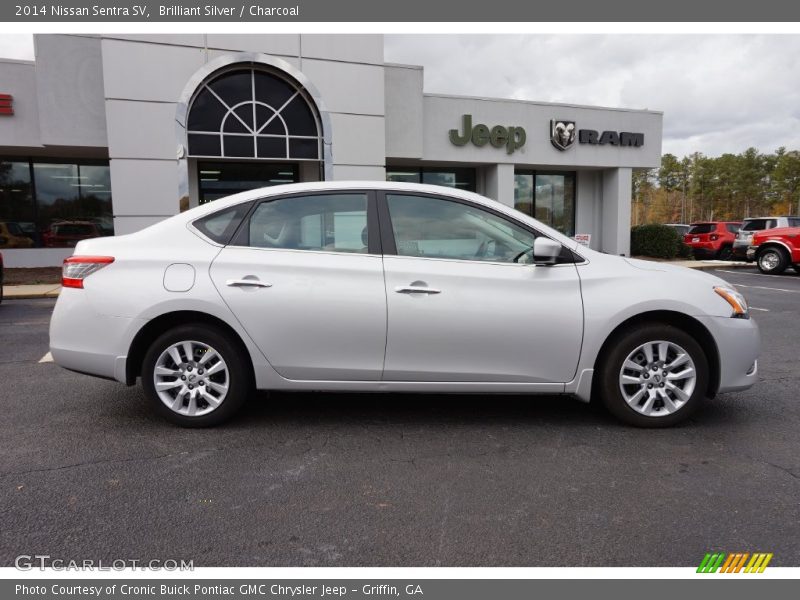 Brilliant Silver / Charcoal 2014 Nissan Sentra SV