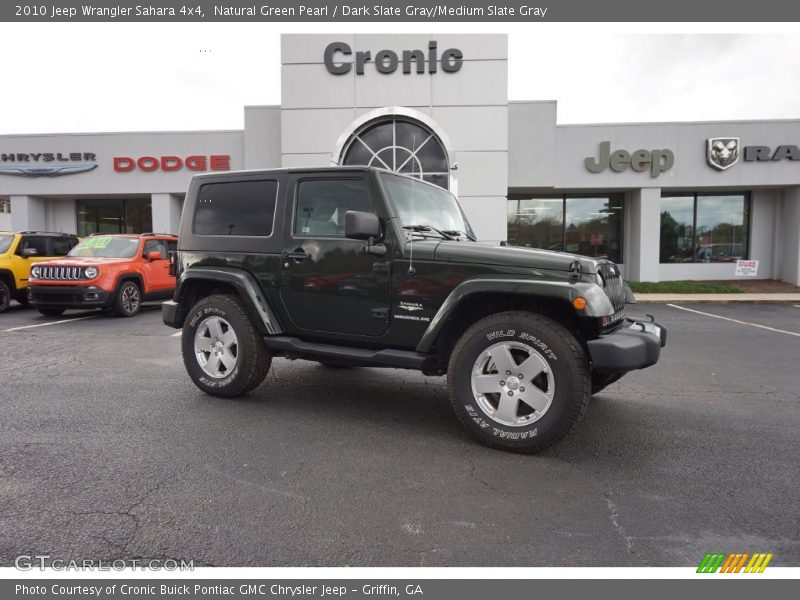 Natural Green Pearl / Dark Slate Gray/Medium Slate Gray 2010 Jeep Wrangler Sahara 4x4