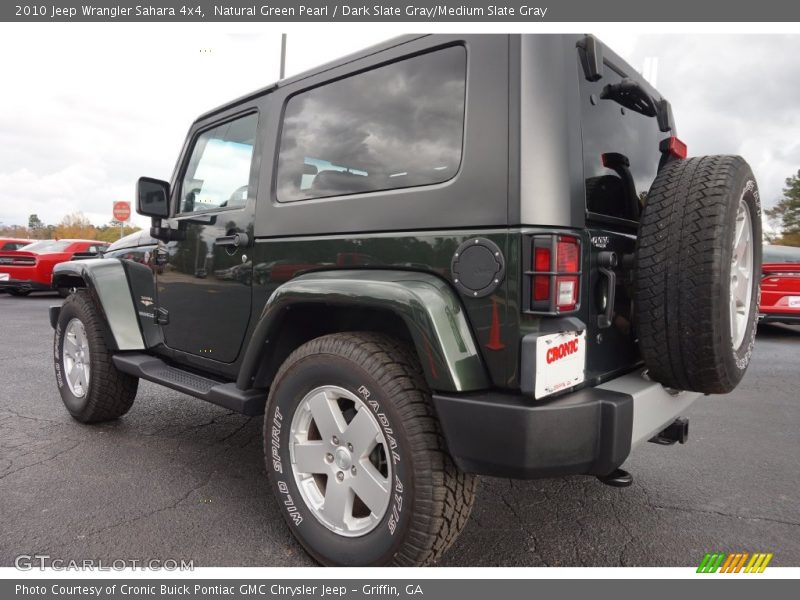 Natural Green Pearl / Dark Slate Gray/Medium Slate Gray 2010 Jeep Wrangler Sahara 4x4