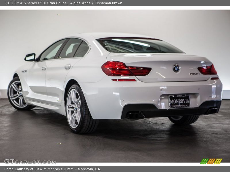 Alpine White / Cinnamon Brown 2013 BMW 6 Series 650i Gran Coupe