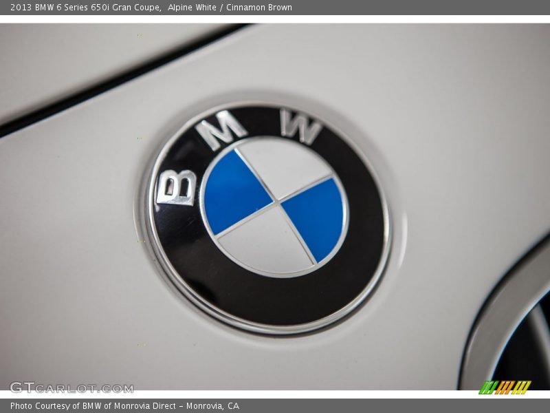 Alpine White / Cinnamon Brown 2013 BMW 6 Series 650i Gran Coupe