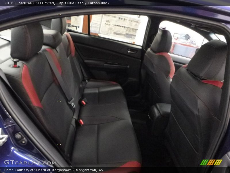 Rear Seat of 2016 WRX STI Limited