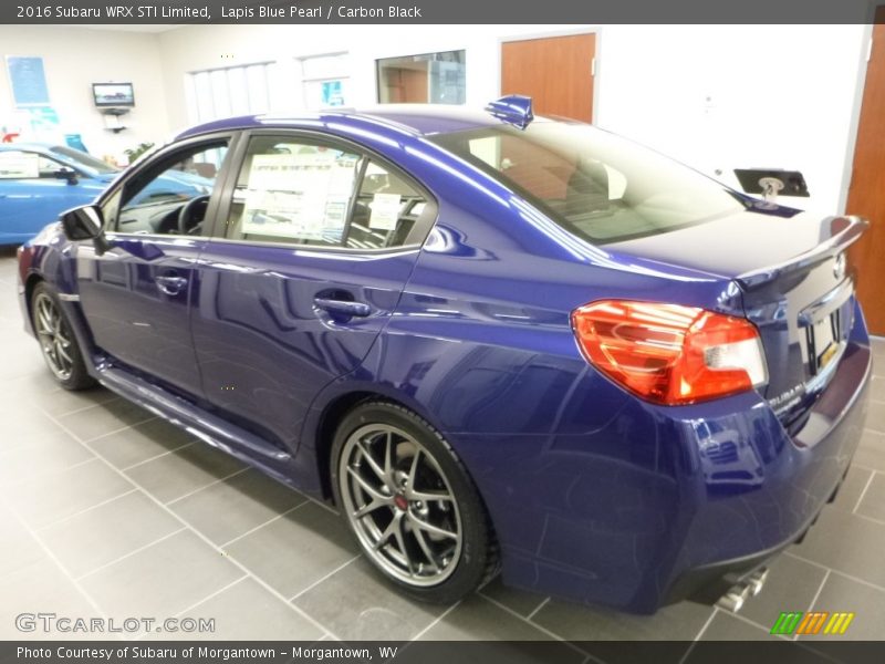 Lapis Blue Pearl / Carbon Black 2016 Subaru WRX STI Limited